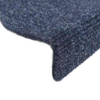 15 Stk. Selbstklebende Treppenmatten Nadelvlies 56x17x3cm Blau