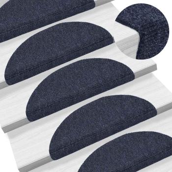 15 Stk. Selbstklebende Treppenmatten Nadelvlies 56x17x3cm Blau