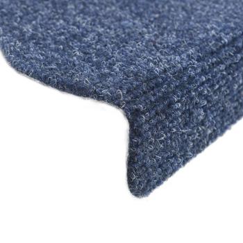 Stufenmatten Selbstklebend 15 Stk. 65x21x4 cm Blau Halbrund Groß