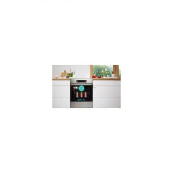 Gorenje GEC5C41WG Elektro-Standherd, 50cm breit, 70L, Glaskeramik, Pizza-Funkion, AquaClean, Auftaufunktion, weiß