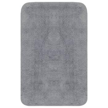 Badematten-Set 3-tlg. Stoff Grau