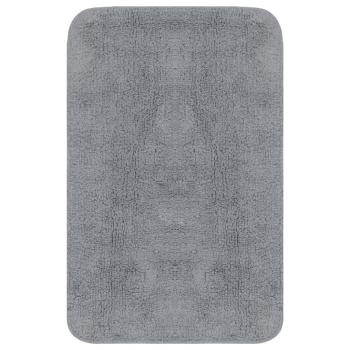 Badematten-Set 3-tlg. Stoff Grau