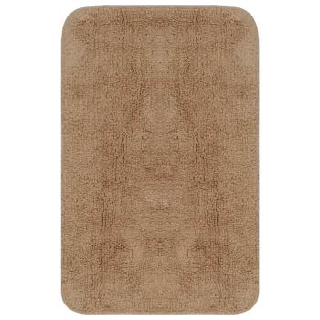 Badematten-Set 3-tlg. Stoff Beige