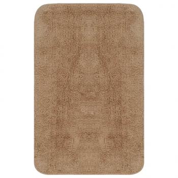 Badematten-Set 3-tlg. Stoff Beige