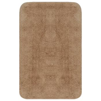 Badematten-Set 3-tlg. Stoff Beige