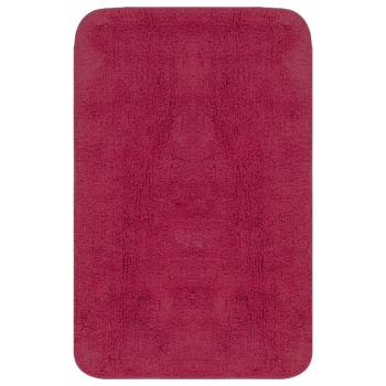 Badematten-Set 3-tlg. Stoff Fuchsia