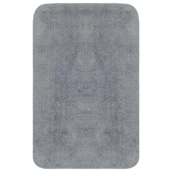 Badematten-Set 2-tlg. Stoff Grau