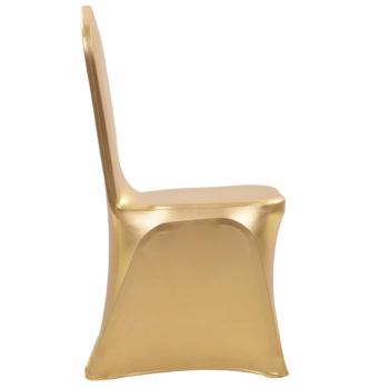 6 Stk. Stretch-Stuhlhussen Golden
