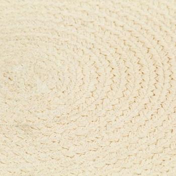 Tischsets 4 Stk. Uni Natur 38 cm Rund Baumwolle 