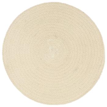 Tischsets 4 Stk. Uni Natur 38 cm Rund Baumwolle 