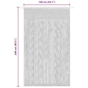 Makramee Vorhang 140×240 cm Baumwolle