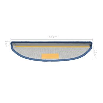 15 Stk. Treppenmatten Blau 56 x 17 x 3 cm