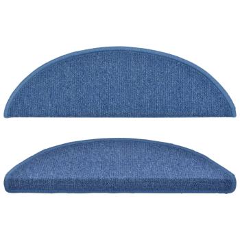Stufenmatten 15 Stk. 56x17x3 cm Blau Halbrund