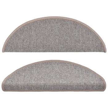 15 Stk. Treppenmatten Hellbraun 65 x 24 x 4 cm