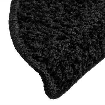 Treppenmatten 15 Stk. Schwarz 56x17x3 cm