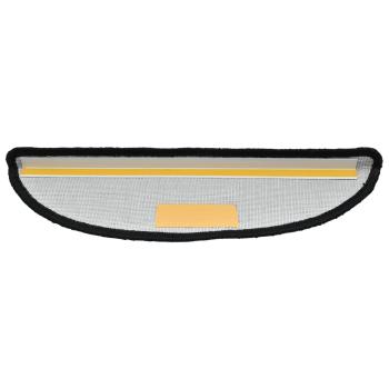 Stufenmatten 15 Stk. 56x17x3 cm Schwarz Halbrund