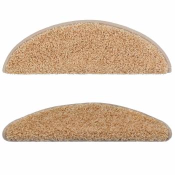 Treppenmatten 15 Stk. Creme 56x17x3 cm