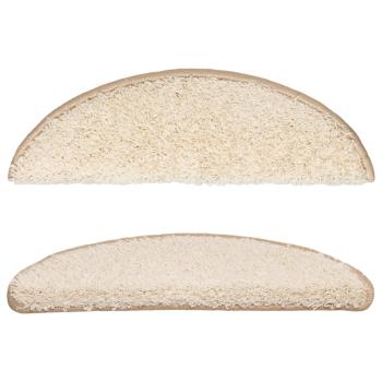 Stufenmatten 15 Stk. 56x17x3 cm Creme Halbrund