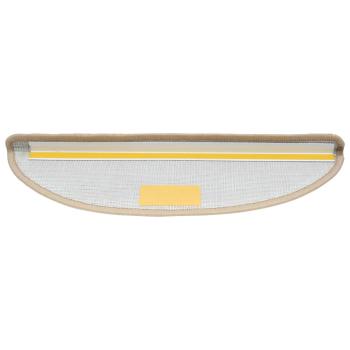 Stufenmatten 15 Stk. 56x17x3 cm Creme Halbrund
