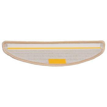 Stufenmatten 15 Stk. 56x17x3 cm Creme Halbrund