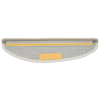 Stufenmatten 15 Stk. 56x17x3 cm Weiß Halbrund