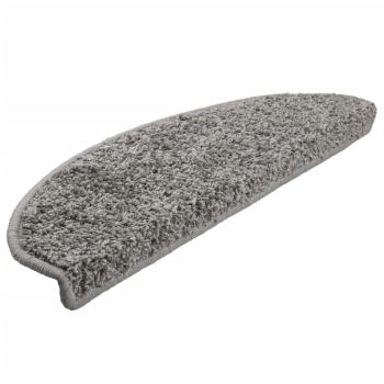 Treppenmatten 15 Stk. Grau 65x21x4 cm