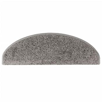Treppenmatten 15 Stk. Grau 65x21x4 cm