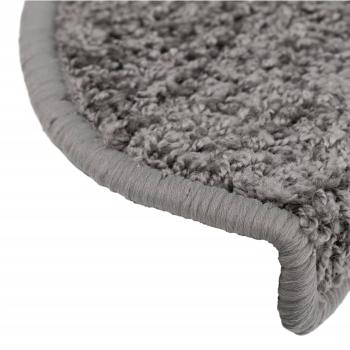 Treppenmatten 15 Stk. Grau 65x21x4 cm