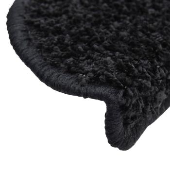 Stufenmatten 15 Stk. 65x21x4 cm Schwarz Halbrund Groß