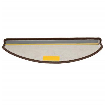 Treppenmatten 15 Stk. Braun 65x21x4 cm