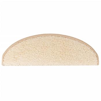 Stufenmatten 15 Stk. 65x21x4 cm Creme Halbrund Groß