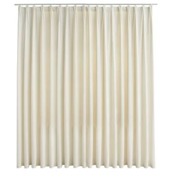 Verdunkelungsvorhang mit Haken Samt Creme 290 x 245 cm