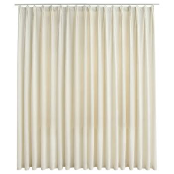 Verdunkelungsvorhang mit Haken Samt Creme 290 x 245 cm