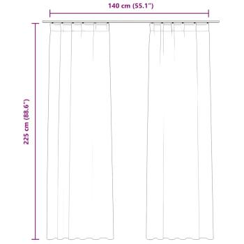 Verdunkelungsvorhänge Haken 2 Stk. Samt Antik-Rosa 140x225cm