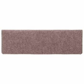 Treppenmatten 15 Stk. Nadelvlies 65x21x4 cm Braun