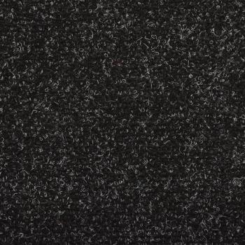 Treppenmatten 15 Stk. Nadelvlies 65x21x4 cm Schwarz