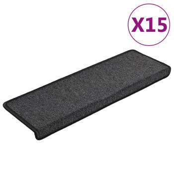 Teppich-Treppenstufen 15 Stk. 65x21x4 cm Anthrazit