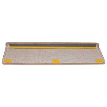 Teppich-Treppenstufen 15 Stk. 65x21x4 cm Hellbraun