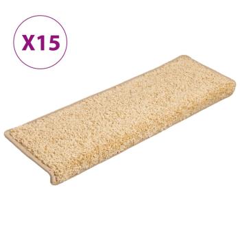 Teppich-Treppenstufen 15 Stk. 65x21x4 cm Braun