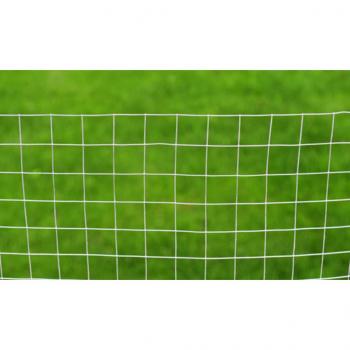 Maschendrahtzaun Verzinkter Stahl Quadrat 1×25 m Silbern