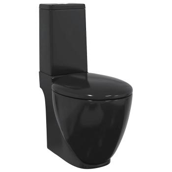 Keramik-Toilette Abgang Horizontal Schwarz