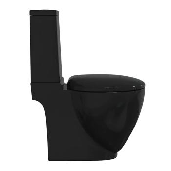 Keramik-Toilette Abgang Horizontal Schwarz