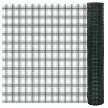 Drahtzaun für Hühner Verzinkt mit PVC-Beschichtung 25x1 m Grün