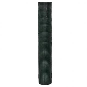 Drahtzaun für Hühner Verzinkter Stahl 1x25 m Grün
