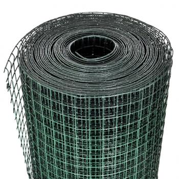 Drahtzaun für Hühner Verzinkter Stahl 1x25 m Grün