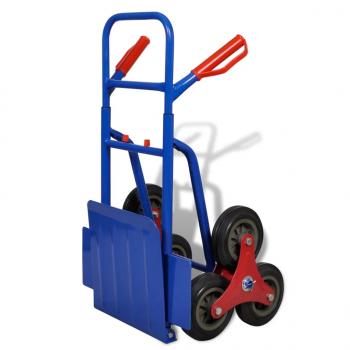 Klappbare Sackkarre mit 6 Rädern Blau 