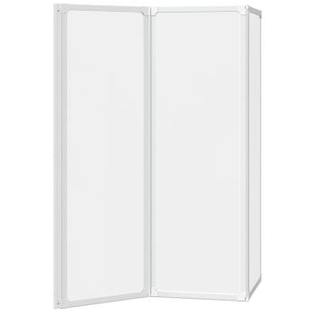 Duschwand 117x120 cm 3-teilig Faltbar