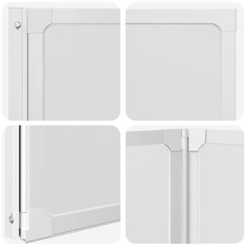 Duschwand 117x120 cm 3-teilig Faltbar