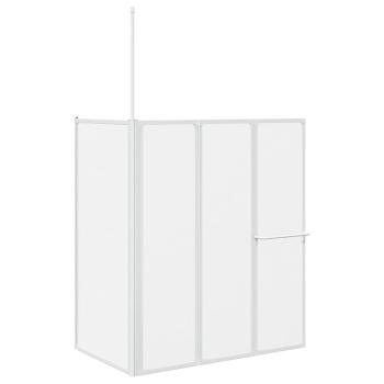 Duschwand L-Form 70x120x137 cm 4-teilig Faltbar 