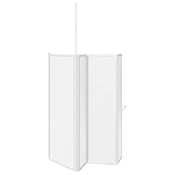 Duschwand L-Form 70x120x137 cm 4-teilig Faltbar 